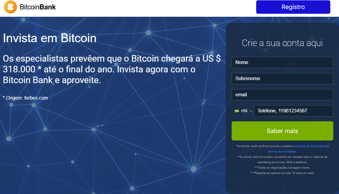 Bitcoin Bank conexÃ£o